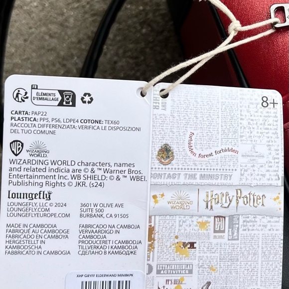 NWT Loungefly Harry Potter Gryffindor Elderwand Mini Backpack - Picture 12 of 12